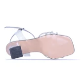 Moda Ayakkabı 532 Parlak Taşlı 7Cm Şefaf Topuklu Ayakkabı - 7