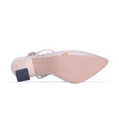 Moda Ayakkabı 860 Siyah-Krem 5Cm Kadın Topuklu Ayakkabı - 3