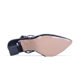 Moda Ayakkabı 860 Siyah-Krem 5Cm Kadın Topuklu Ayakkabı - 6