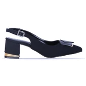 Moda Ayakkabı 857 Siyah 5Cm Kadın Topuklu Ayakkabı - 2