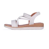 Moda Ayakkabı  850 Syh-Krem Düz Sandalet Ayakkabı - 5