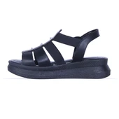Moda Ayakkabı 838 Siyah Ortapedi Yazlık Düz Sandalet Ayakkabı - 6