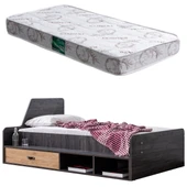 Karyola, Doğa Çekmeceli Karyola + 1 Adet Comfort Yatak - 1