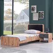 Milas Genç Odası - 3 Kapılı Dolap, Karyola, Komodin, Masa - 2