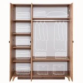 Atlantik Genç Odası - 3 Kapılı Dolap, Karyola, Komodin, Masa - 4