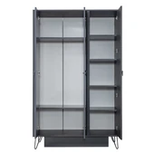 Gardırop, Black New 3 Kapılı Dolap - 3