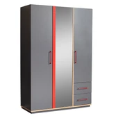 Antre Genç Odası - 3 Kapılı Dolap, Karyola, Komodin, Şifonyer - 2