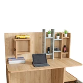 Lotus Genç Odası - 3 Kapılı Dolap, Karyola, Komodin, Masa, Şifonyer - 8