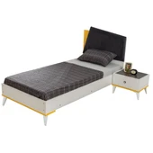 Giallo Genç Odası - 3 Kapılı Dolap, Karyola, Komodin, Masa, Şifonyer - 3