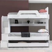 Ranza, İnci Yavrulu Ranza 3lü Beyaz Ranza + 3 Adet Comfort Yatak thumbnail 5