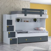 Ranza, Metris Yavrulu Ranza 3 Kapaklı Dolap 3 Adet Comfort Yatak - 3