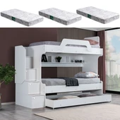 Ranza, İnci Yavrulu Ranza 3lü Beyaz Ranza + 3 Adet Comfort Yatak thumbnail 1