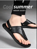 Erkek Deri Parmak Arası Sandalet (Siyah) thumbnail 8