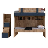 Ranza, Riva Merdivenli 2'li Ranza + 3 Kapılı Dolap + 2 Adet Comfort Yatak - 2