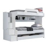 Ranza, İnci Yavrulu Ranza 3lü Beyaz Ranza + 3 Adet Comfort Yatak thumbnail 2