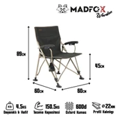 Katlanır Kamp Piknik Sandalyesi - Madfox Warden - Yeşil - 547283 - Taşıma Çantalı - 5