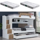 Ranza, Inci Yavrulu Ranza - Ceviz 2 Adet Comfort Yatak thumbnail 1