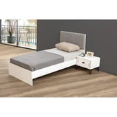 Karyola, Safir Başlıklı Karyola 90x190 Komodin - 1