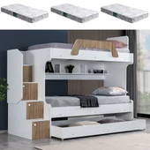 Ranza, Inci Yavrulu Ranza - Ceviz 3 Adet Comfort Yatak - 1