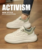 Erkek Günlük Kalın Taban Ayakkabı (Bej - Kahve) thumbnail 9