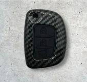 Hyundai Bayon I10 I20 Ix35 Elantra Tucson Karbon Anahtar Kılıfı 3.Resime Bakınız Lütfen thumbnail 1