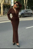 Laura Derin Dekolte Kroşe Elbise - - 2