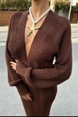 Laura Derin Dekolte Kroşe Elbise - - 3