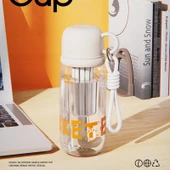 Shotay Cup Cover Su Matarası Tritan Beyaz 800Ml - 4