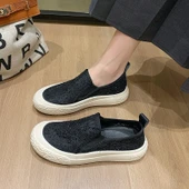 Kadın Yazlık Fileli Loafer Ayakkabı (Siyah) - 1