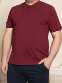 Erkek Geniş Kalıp %100 Pamuk Kısa Kol Cepli Büyük Beden Pijama Takımı - 6