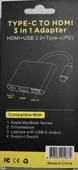 TYPE-C HDMI 3 İN 1 ADAPTER Hdmı Usb 3.0 Çevirici Dönüştürücü Adaptör - 3