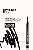 FLORMAR Yarı Mat Bitişli Eyeliner (SİYAH) - Eyeliner Pen - 001 Black - 8690604109609 - 5