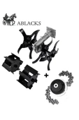 ABLACKS Çift Toprak Çapalama Aparatı Sırt –Yan Uyumlu 26MM 7 Diş + Zincirli Başlık - 1