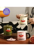 Komik Karakter Tasarımlı Seramik Kupa (PEMBE) - 2