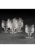 Balık Sırtı Desenli Kahve Yanı Su Bardağı 6'lı Set (5x7 cm) - 2