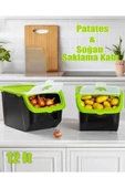 12 Litre Patates veya Soğan Saklama Kabı – Havalandırmalı, Kapaklı Tekli Mutfak Kutusu - 2