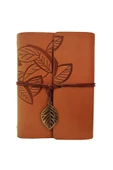 Deri Yaprak Desenli Defter - 1