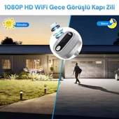 YECO PD-10 Akıllı Görüntülü Kapı Zili – Kablosuz, Tuya Uyumlu, 1080P Güvenlik Kameralı Zil - 6