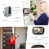YECO PD-10 Akıllı Görüntülü Kapı Zili – Kablosuz, Tuya Uyumlu, 1080P Güvenlik Kameralı Zil - 3