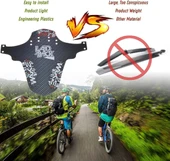 Wake Mtb Bisiklet Çamurluk Trekking Ön Veya Arkaya Takılabilir 4 Adet Cırt Kelepçe Hediyeli Kuru Kafa thumbnail 4