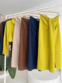 Crop Gömlekli Ve Eteği Büzgülü Tasarım Takım 10195 - 11