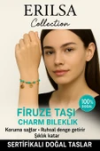 Sertifikalı Firuze Şans Charm Bileklik – Doğal Taşla Ruhsal Denge ve Koruma (Turkuaz) thumbnail 2