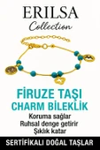 Sertifikalı Firuze Şans Charm Bileklik – Doğal Taşla Ruhsal Denge ve Koruma (Turkuaz) thumbnail 1