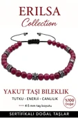Sertifikalı Terahertz – Yakut Taşı Bileklik (İnce Model) – Tutku, Canlılık ve Hayat Gücü Taşı - 1