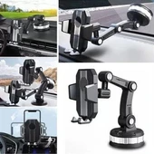 Oto, Araç Cam ve Torpido Vantuzlu Akrobat Telefon Tutucu 360 Derece Ayarlı thumbnail 2