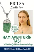 Sertifikalı Ham İşlenmemiş Aventurin Taşı Kolye – Şans, Bolluk ve Kalp Dengeleyici Doğal Taş - 2