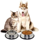Pati Desenli Kedi Köpek Çelik Mama Kabı 18 cm - 3