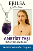 Sertifikalı Ametist Taşı Kolye – Sakinlik, Arınma ve Ruhsal Denge Sağlayan Doğal Taş - 1