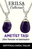 Sertifikalı Ametist Taşı Kolye – Sakinlik, Arınma ve Ruhsal Denge Sağlayan Doğal Taş - 2