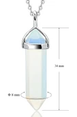 Sertifikalı Çivi Model Opal - Ay Taşı Kolye Doğal Şeffaf Renk 50 cm Kahverengi Renk 50 cm Beden - 4